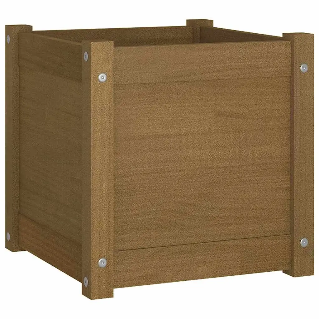 Garden Planter Box, Solid Pinewood, 40x40x40 cm