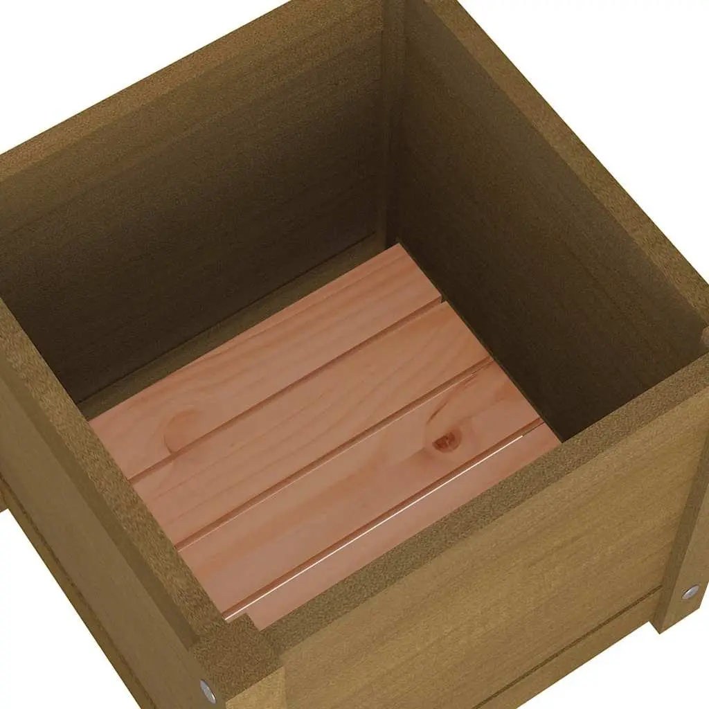 Garden Planter Box, Solid Pinewood, 40x40x40 cm