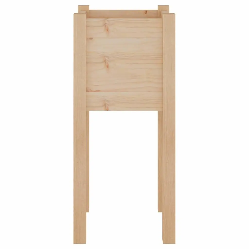 Garden Planter Box 31x31x70 cm Wooden Raised Bed Outdoor Flower Pot Container