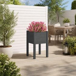 Specifications of Grey Wooden Garden Planter 40x40x70 cm