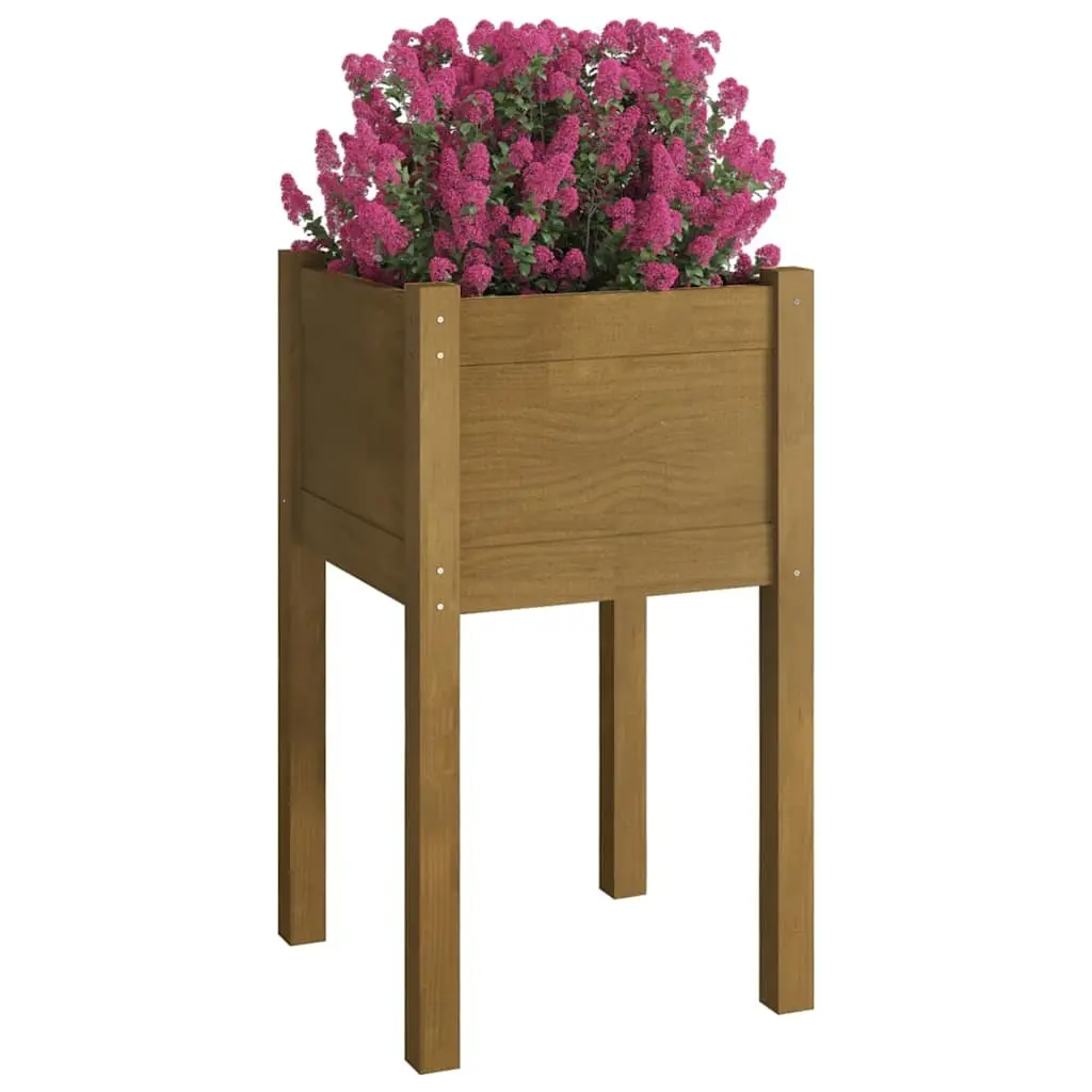 Wooden Garden Planters Outdoor 40x40x70 cm Raised Bed 2 Piece