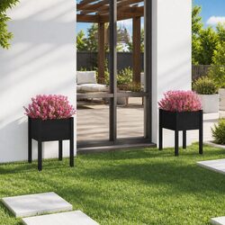 Wooden Garden Planters - 50x50x70 cm, Set of 2