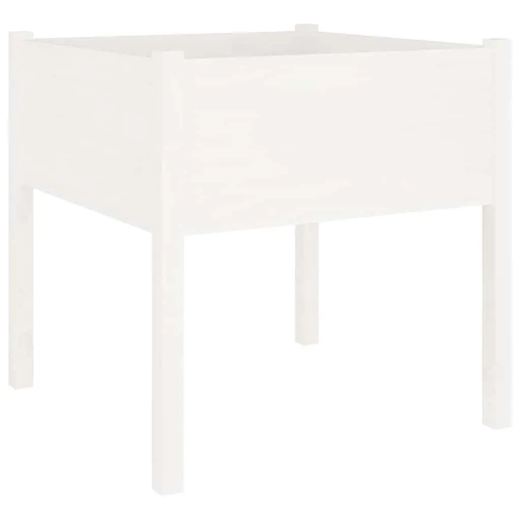 Garden Planters 2 pcs White 70x70x70 cm Outdoor Flower Boxes Deep Wide
