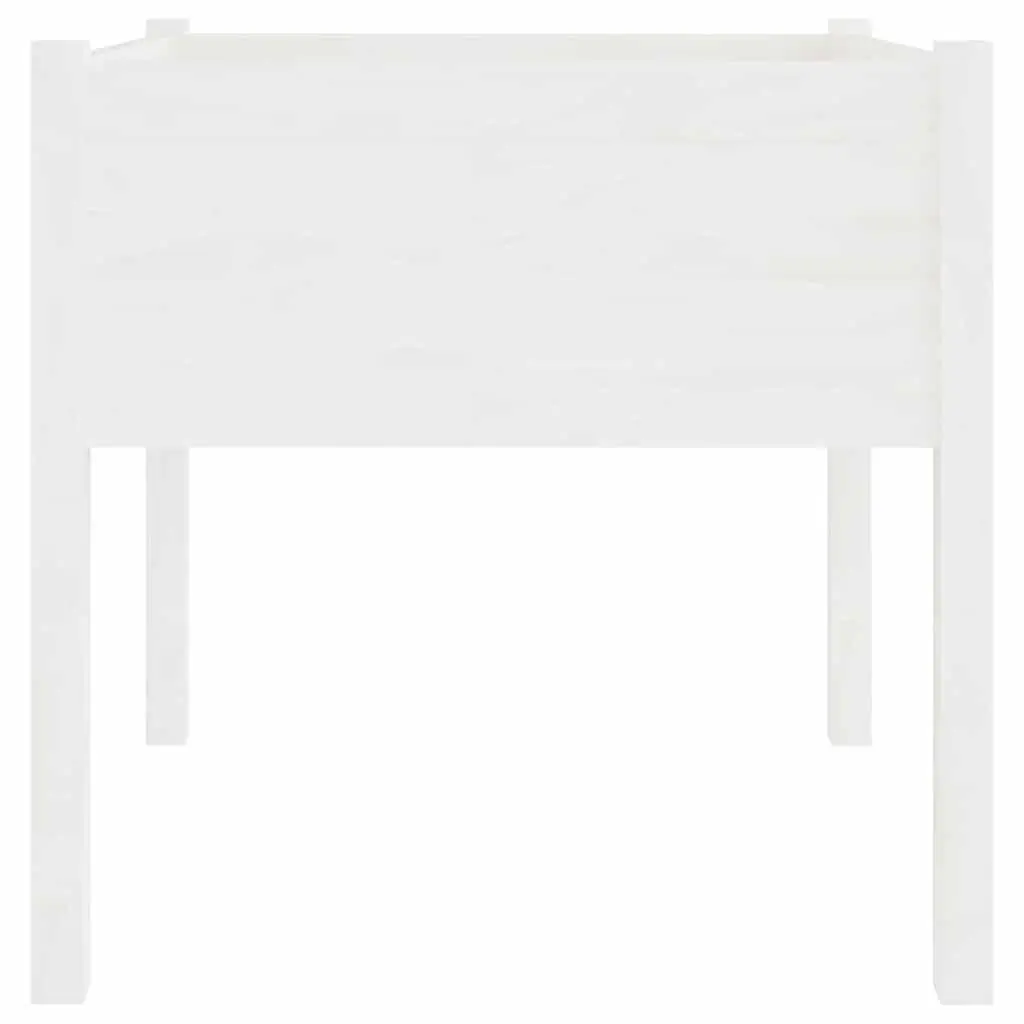 Garden Planters 2 pcs White 70x70x70 cm Outdoor Flower Boxes Deep Wide