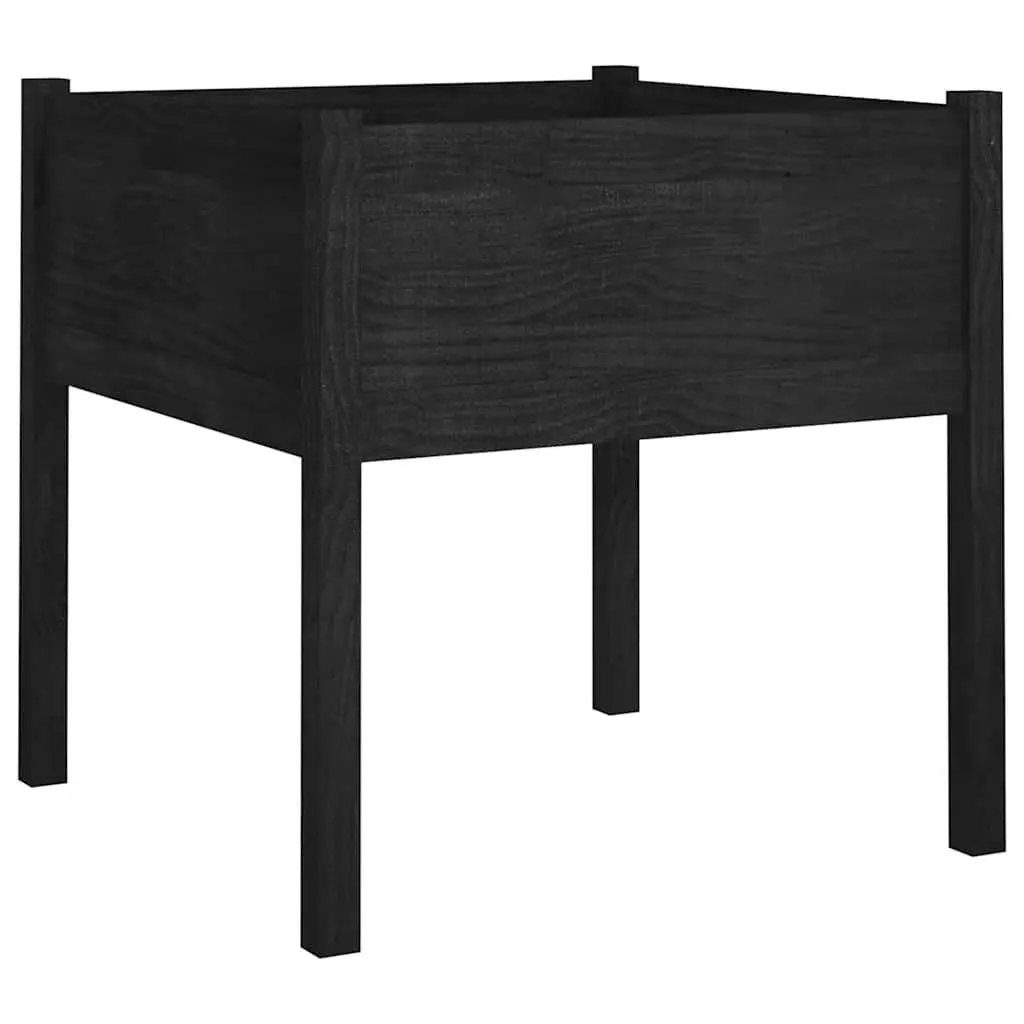 Garden Planters Outdoor 70x70x70 cm Black 2 Piece