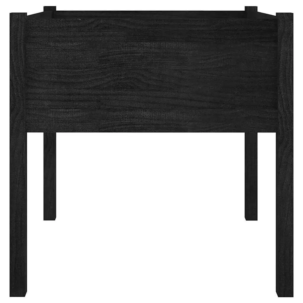 Garden Planters Outdoor 70x70x70 cm Black 2 Piece