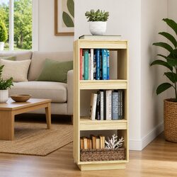 Dimensions: 40x35x103cm Solid Pinewood Book Cabinet
