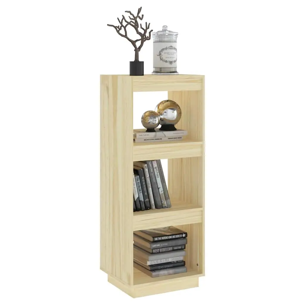 Solid Pinewood Book Cabinet Room Divider Bookshelf Storage Organiser 40x35x103cm