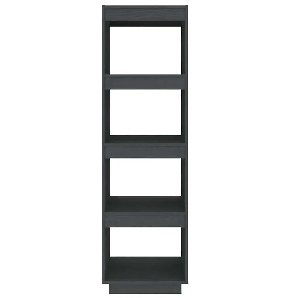 Wooden Bookcase Storage Unit Grey Room Divider for Living Space 40x35x135cm