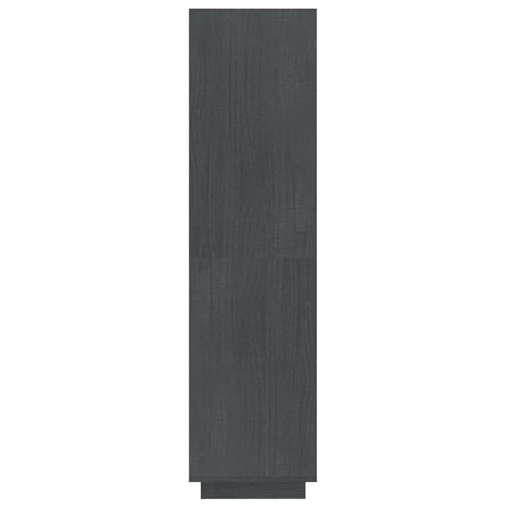 Wooden Bookcase Storage Unit Grey Room Divider for Living Space 40x35x135cm