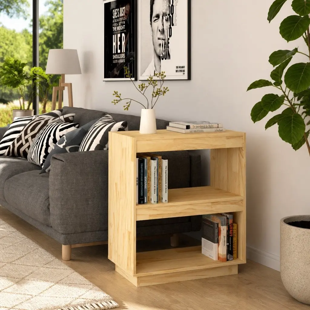 Wooden Book Cabinet Storage Shelf Organizer Stand Display Bookcase 60x35x71cm