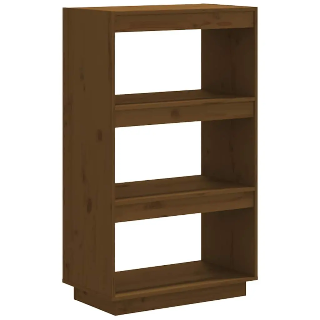Book Cabinet Room Divider Honey Brown Wooden Shelving 60W x 35D x 103H cm