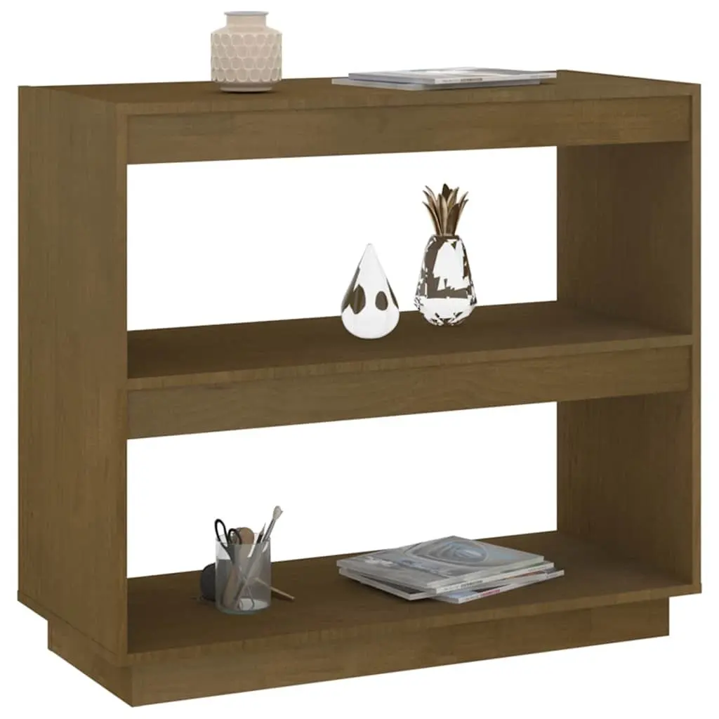 Wooden Book Cabinet Storage Shelving Unit for Living Room Bedroom Honey Brown