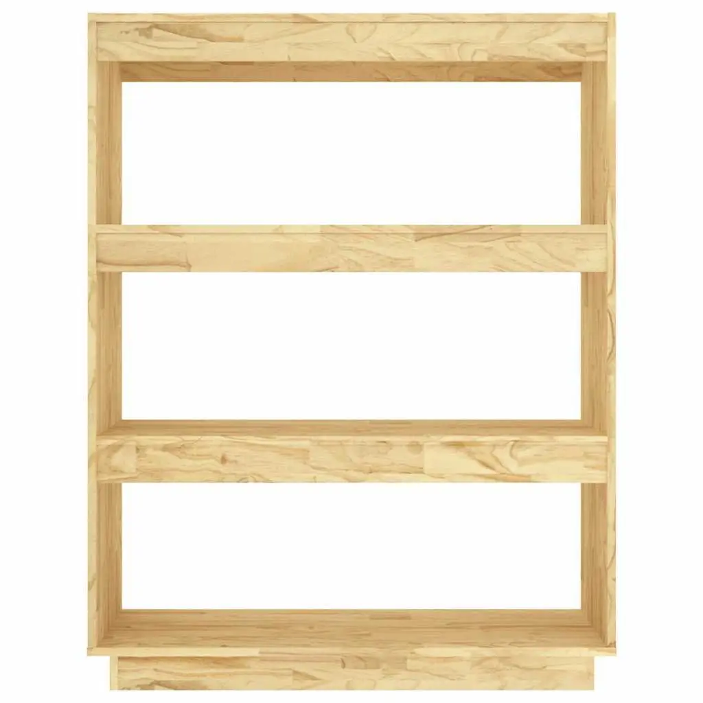 Pinewood Bookcase Storage Cabinet Room Divider Standing Shelves Brown 80W x 35D x 103H cm