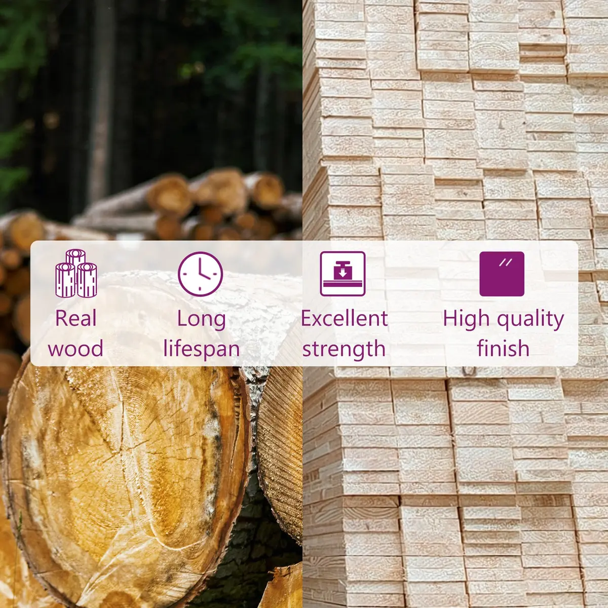 Pinewood Bookcase Storage Cabinet Room Divider Standing Shelves Brown 80W x 35D x 103H cm
