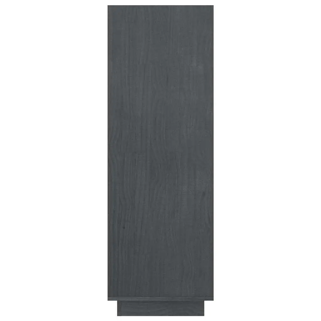 Grey Wooden Bookshelf Divider Multifunctional Storage Unit 80x35x103cm