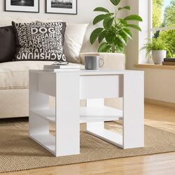 Specifications of White Coffee Table with Storage 55.5x55x45cm