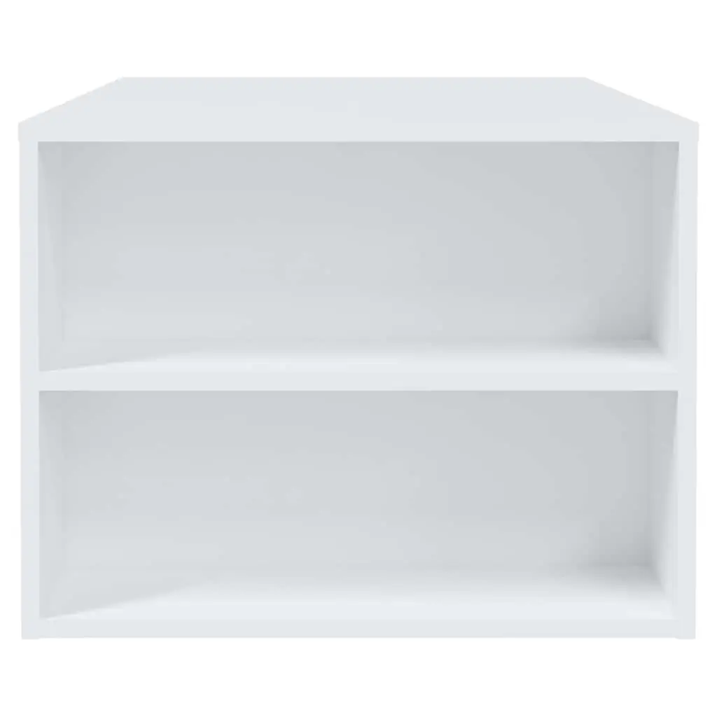 Coffee Table for Living Room White Storage Shelf Drawers Compartments 102L x 55W x 42H cm