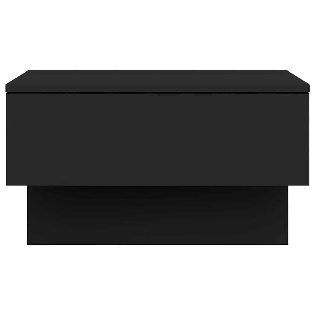 Black Wall-mounted Bedside Cabinets Set