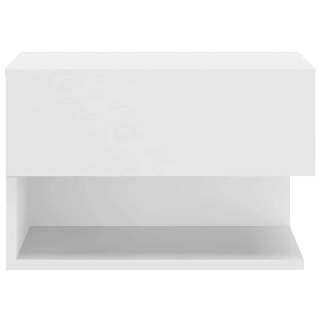 White Wall-Mounted Bedside Cabinet