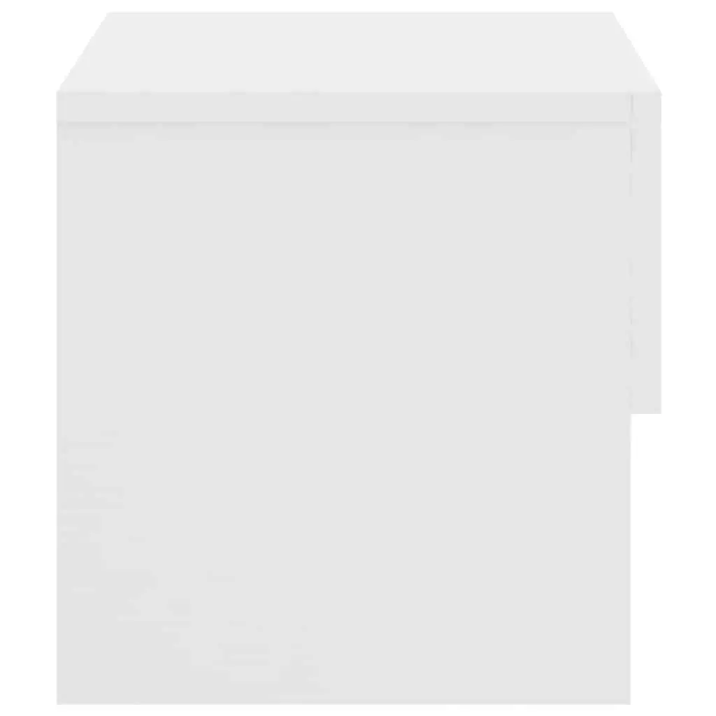 White Wall-Mounted Bedside Cabinet