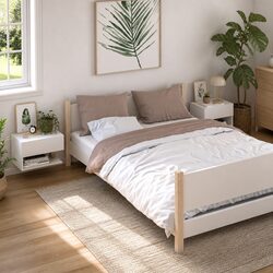 White Wall-Mounted Bedside Cabinet Specifications and Features
