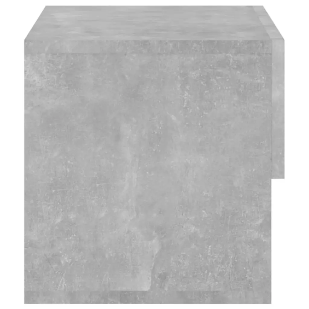 Wall-mounted Bedside Cabinet Grey Floating Storage Unit Bedroom Shelf Organiser