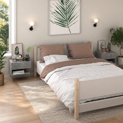 Grey Floating Storage Shelves - 2 Piece Set