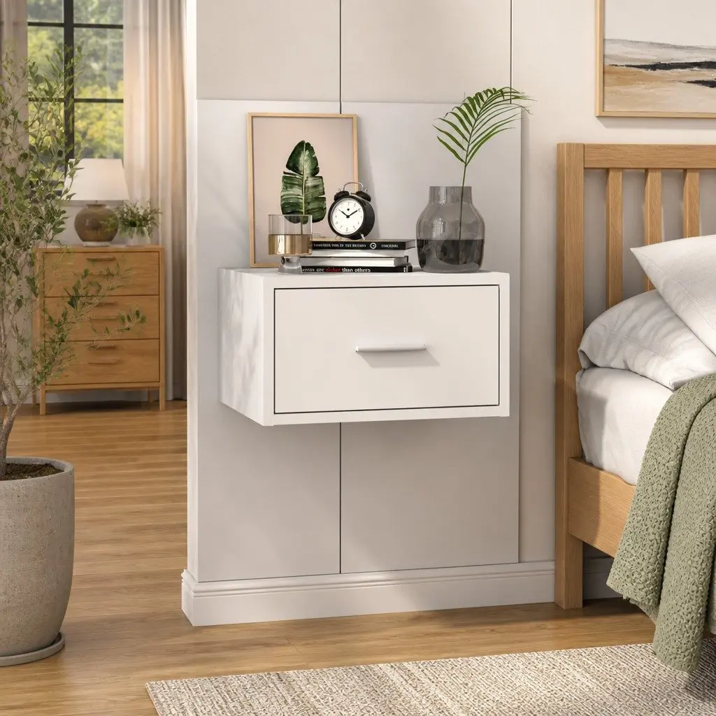 Wall-Mounted High Gloss White Cabinet