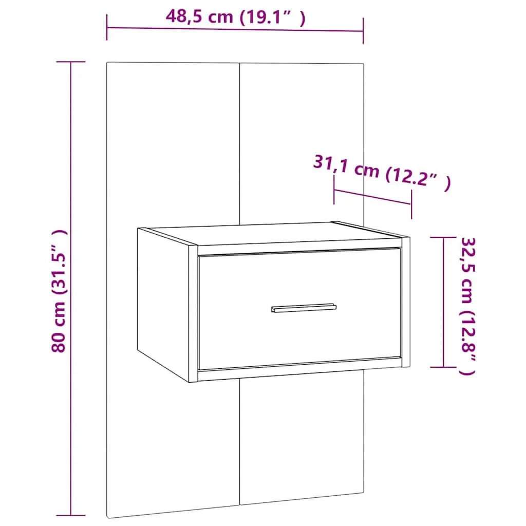 Wall-Mounted High Gloss White Cabinet