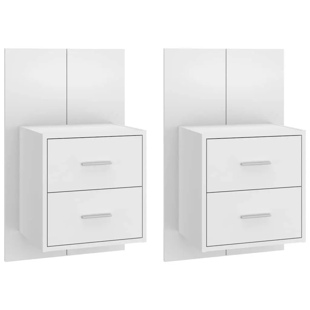 Wall-Mounted Bedside Cabinets 2 pcs
