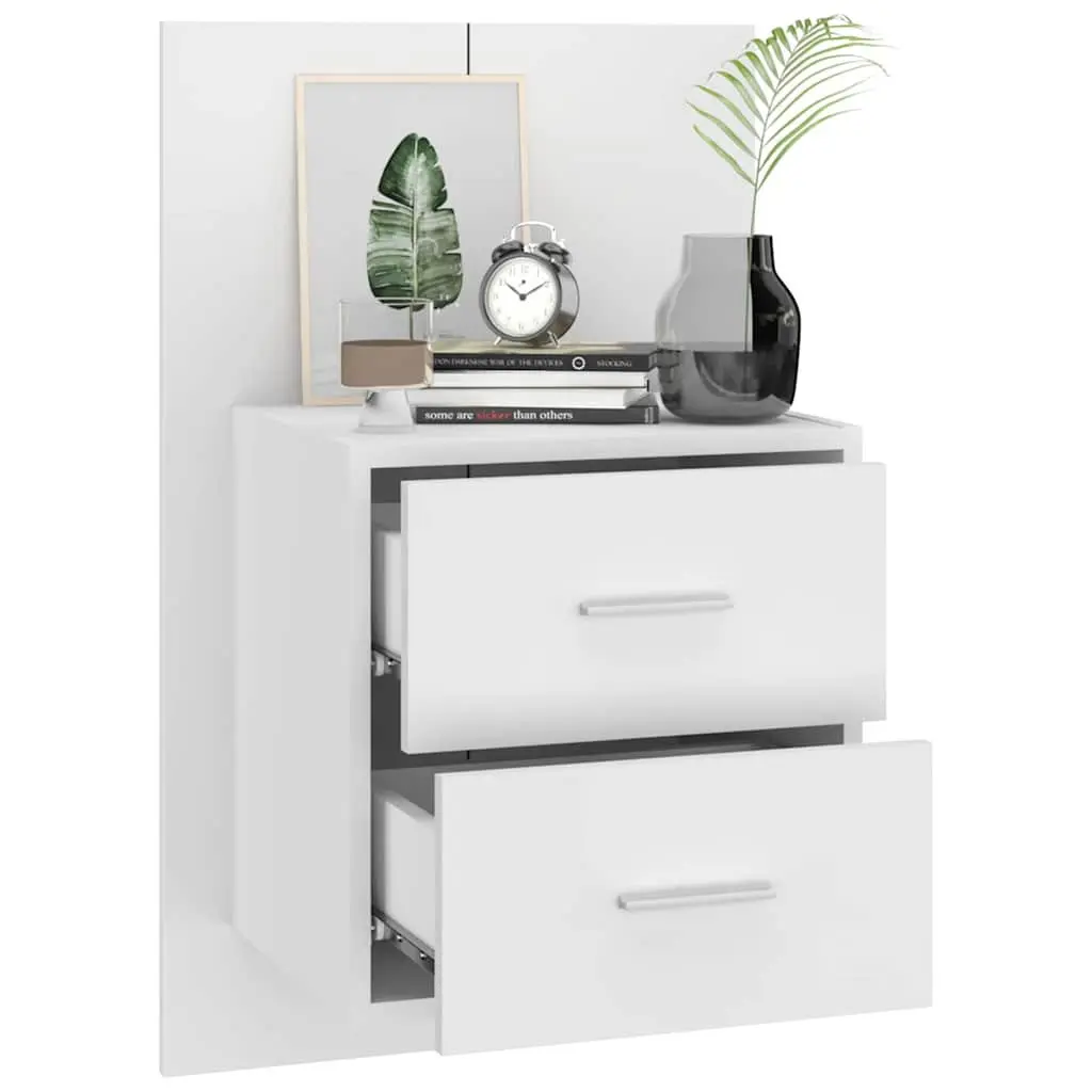 Wall-Mounted Bedside Cabinets 2 pcs
