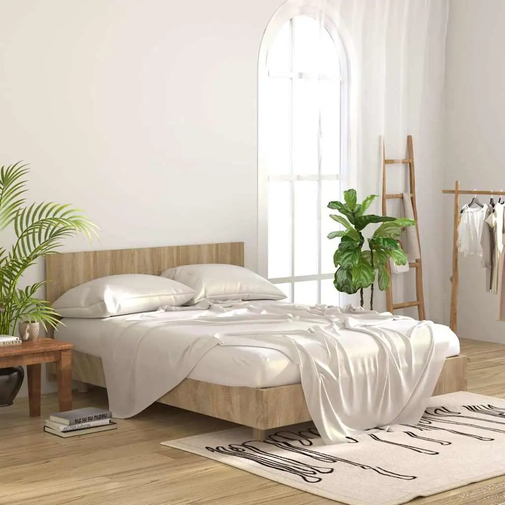 Bed Headboard Bedroom 160cm Brown Engineered Wood