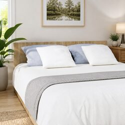 Brown Bed Headboard Dimensions 200x1.5x80 cm, Engineered Wood