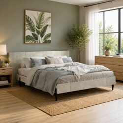 Wall Headboard Grey 240cm Bedroom Headrest Mounted Bed Header Panel