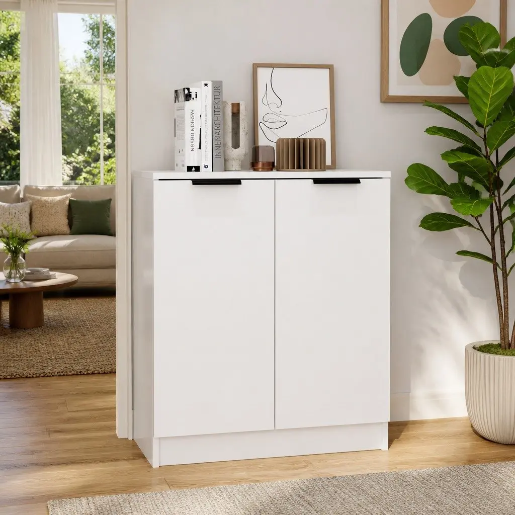 White Sideboard Storage Cabinet 60x30x70 cm