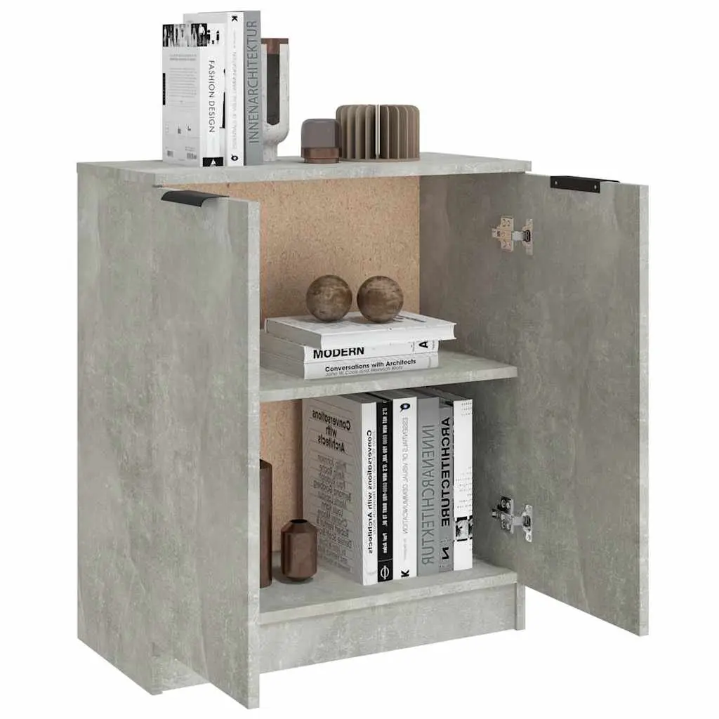 Grey Sideboard Storage Cabinet Engineered Wood Living Room 60W x 30D x 70H cm