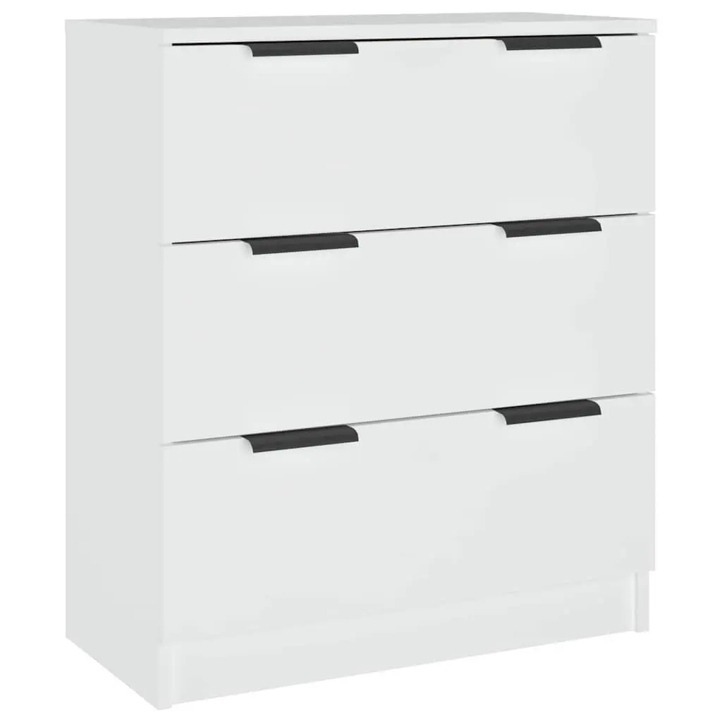 Sideboard Cabinet for Living Room 60x30x70 cm White 3 Drawers