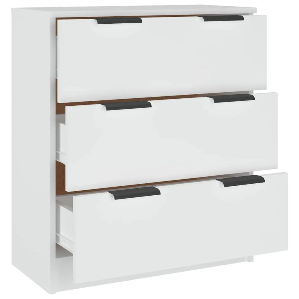 Sideboard Cabinet for Living Room 60x30x70 cm White 3 Drawers