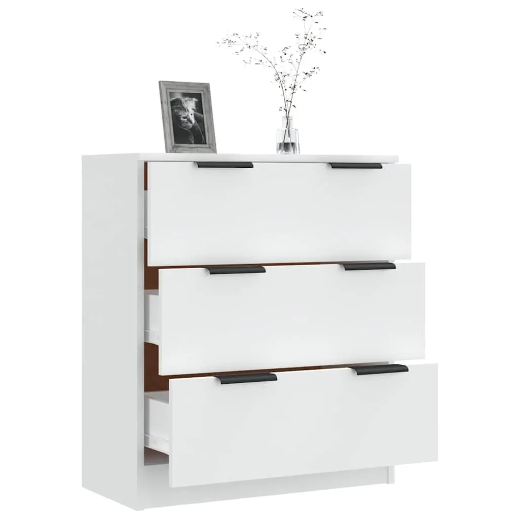Sideboard Cabinet for Living Room 60x30x70 cm White 3 Drawers