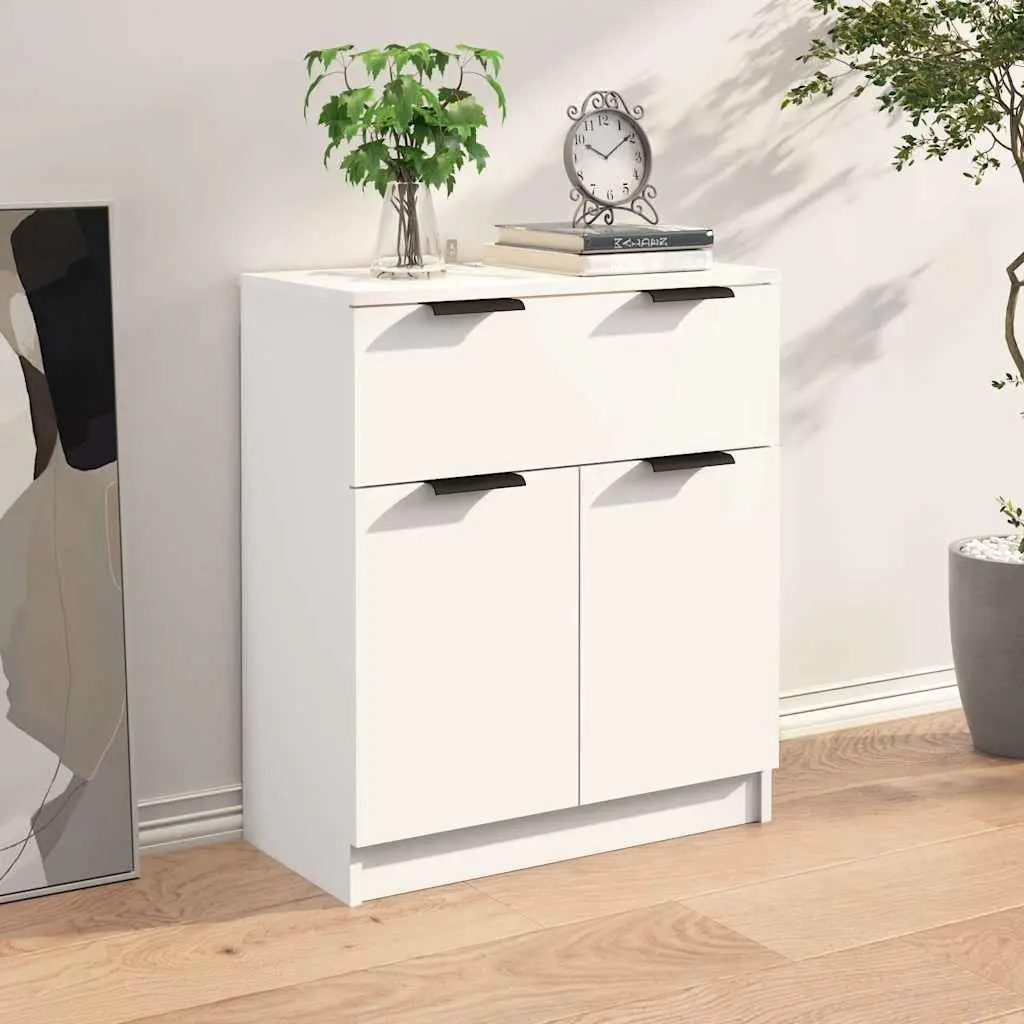 Sideboard for Storage White 60x30x70 cm with Drawer and Doors Display Furniture