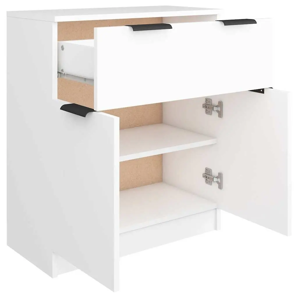 Sideboard for Storage White 60x30x70 cm with Drawer and Doors Display Furniture