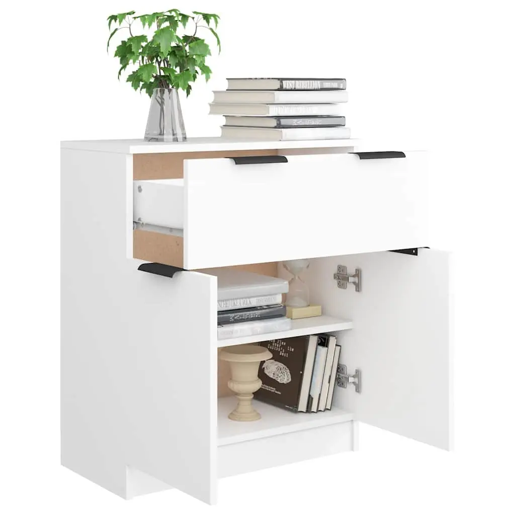 Sideboard for Storage White 60x30x70 cm with Drawer and Doors Display Furniture