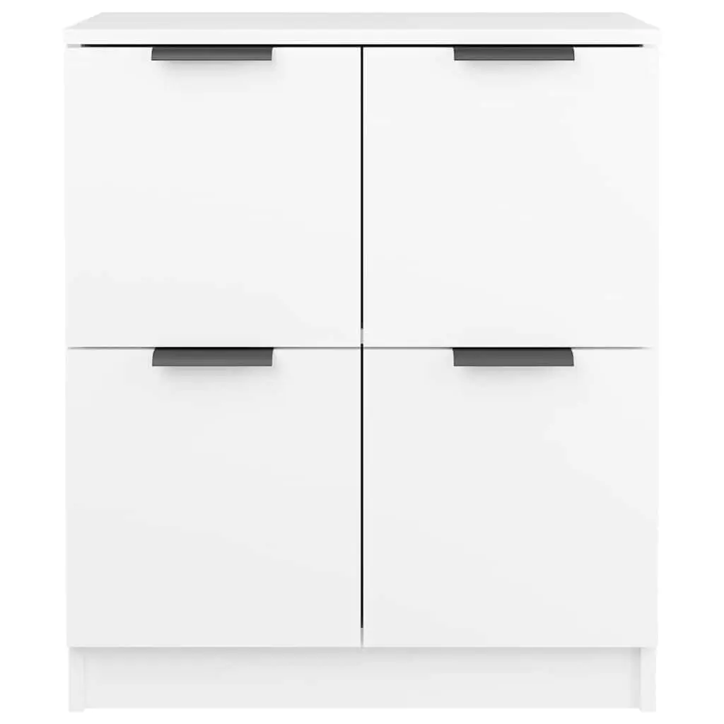 Sideboard Storage Cabinet for Home 60x30x70 cm White Engineered Wood 4 Doors