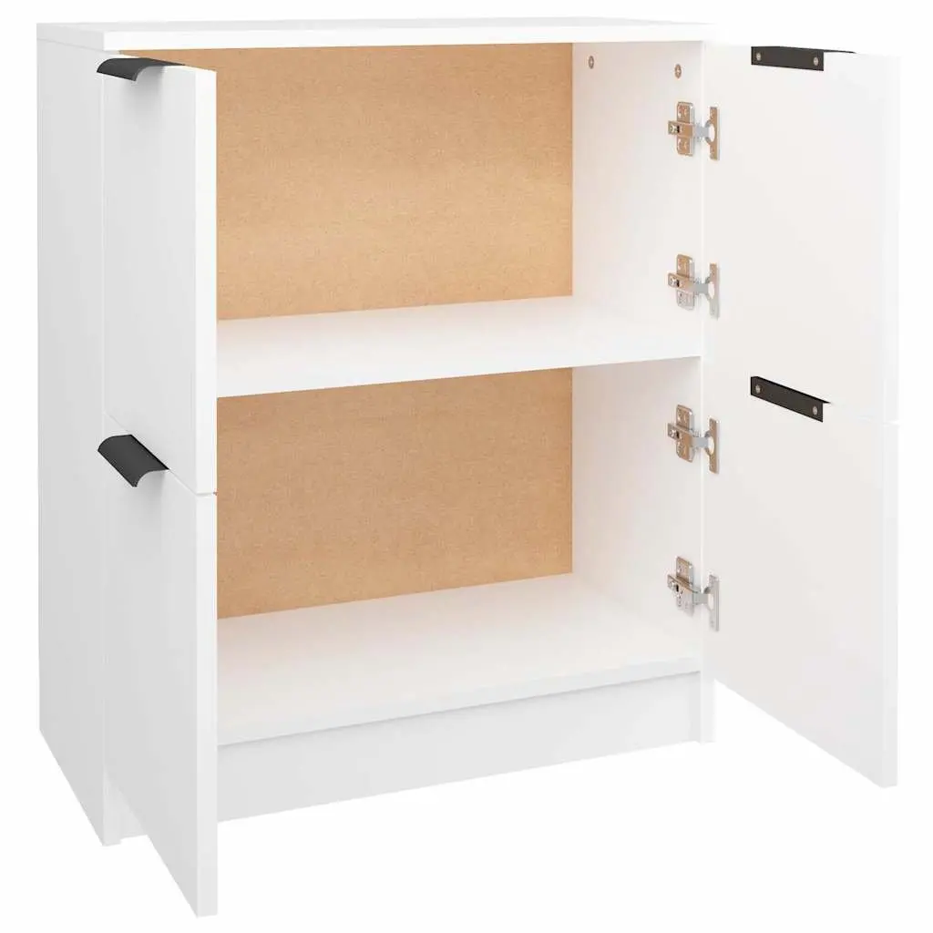 Sideboard Storage Cabinet for Home 60x30x70 cm White Engineered Wood 4 Doors