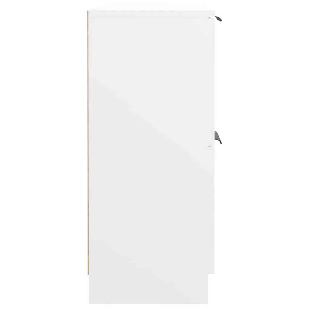Sideboard Storage Cabinet for Home 60x30x70 cm White Engineered Wood 4 Doors