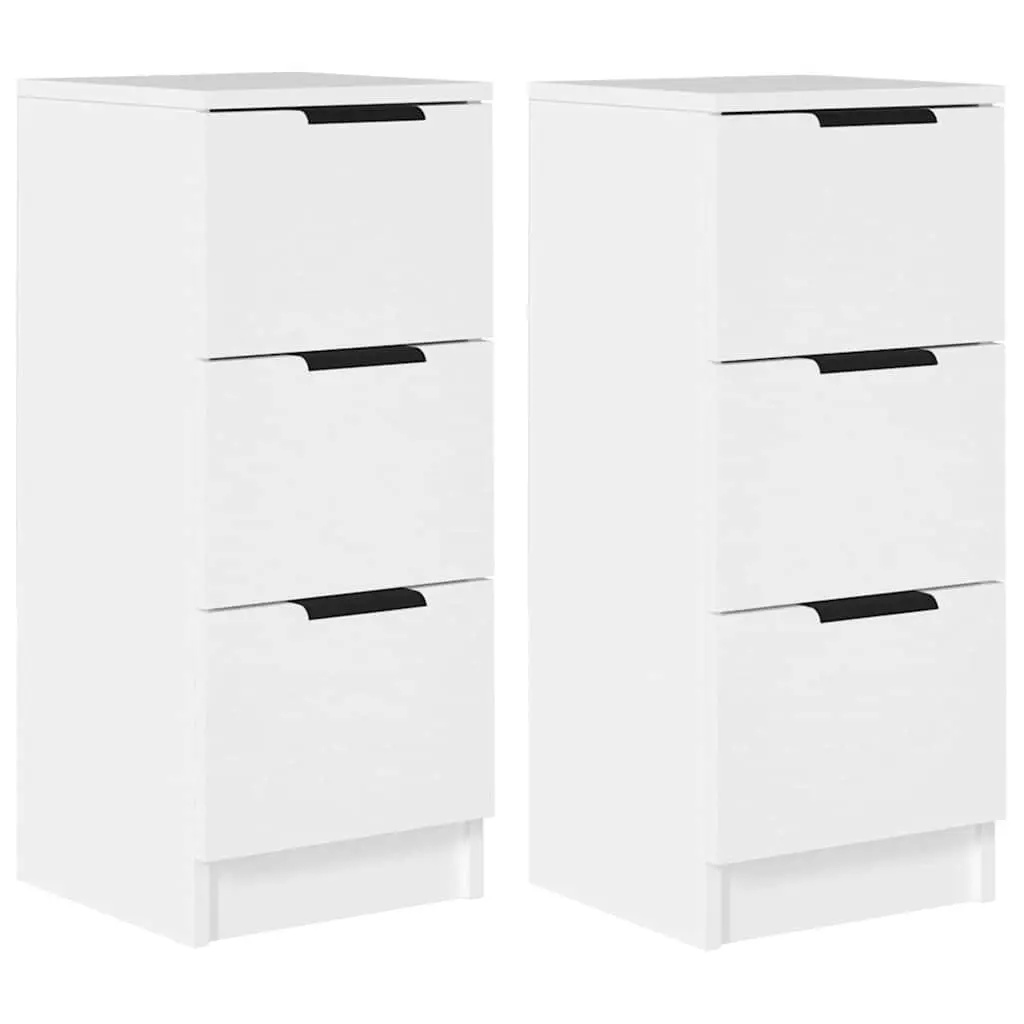 White Sideboard Cabinet Living Room Bedroom 30x30x70cm