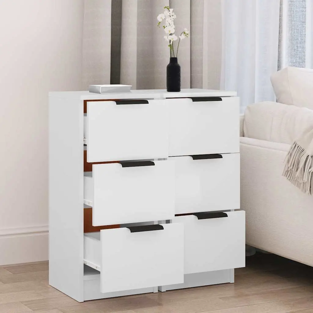 White Sideboard Cabinet Living Room Bedroom 30x30x70cm