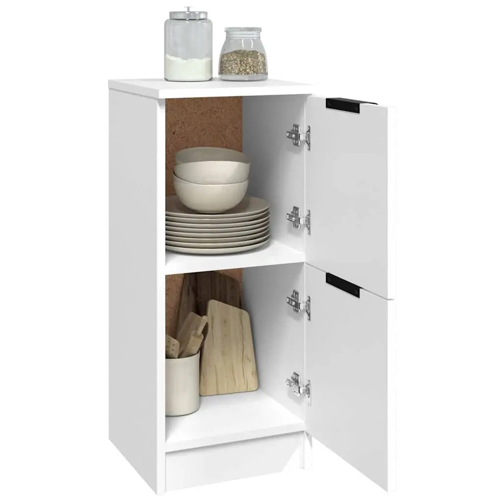 White Sideboard Cabinets Set, 30x30x70 cm, 2 pcs