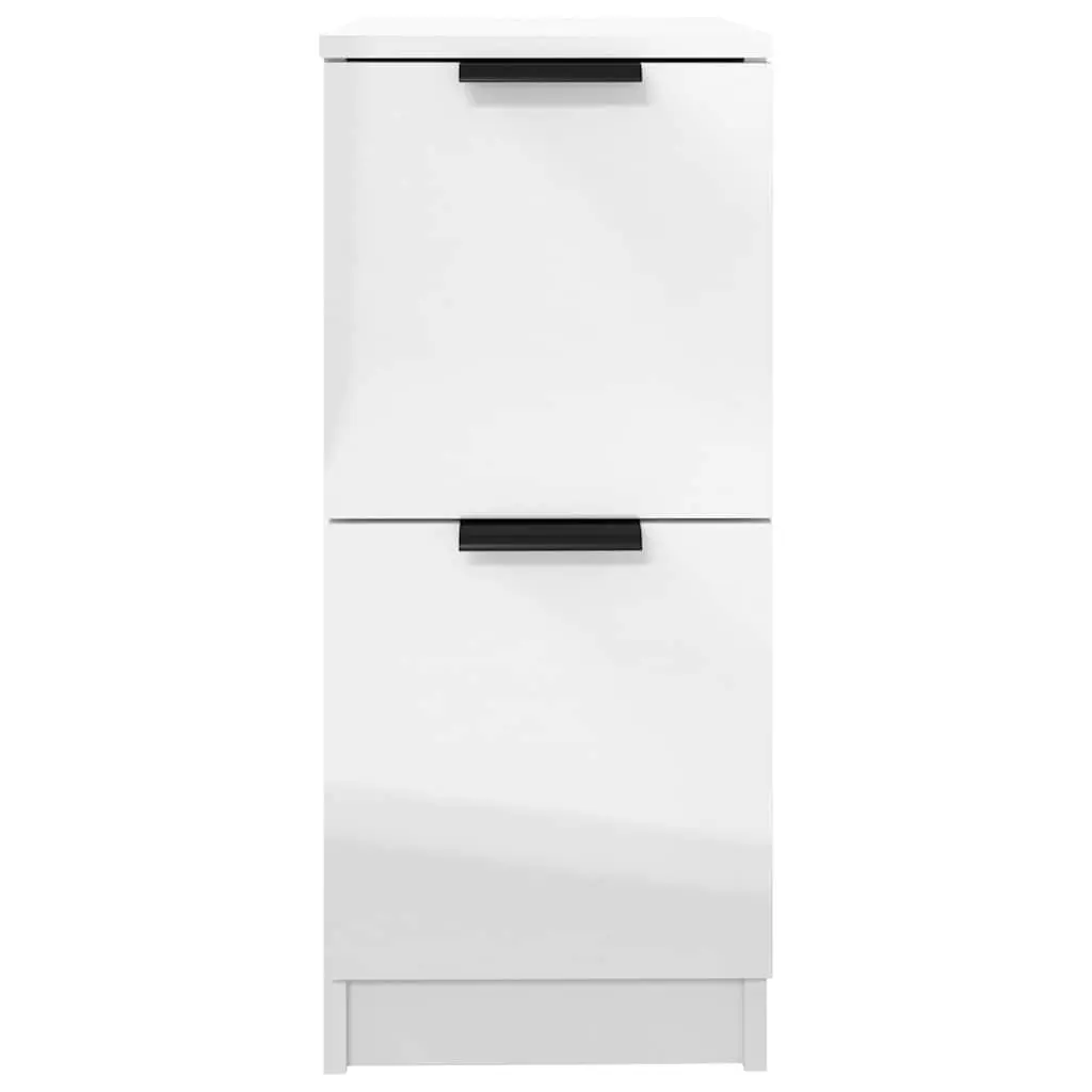 Sideboard Cabinet Living Room 30x30x70cm High Gloss White Storage Furniture